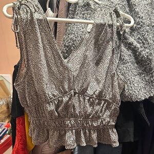 Sienna Sky Black and White Patterned Blouse